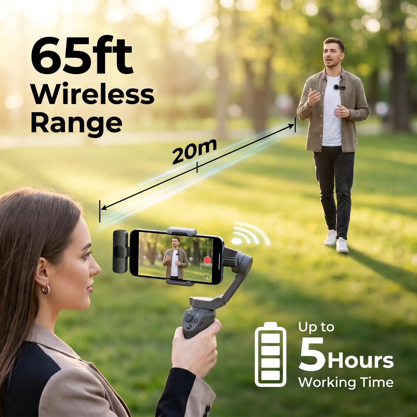 HITOZON Mini Wireless Lavalier Microphone for Iphone/Android Smartphones,Portable USB-C Lapel Mic for Audio/Video Recording,Plug-And-Play Wireless Microphone for Live Streams,Interviews,Teaching,Vlog,Youtube,Tiktok,Usb-C Mics