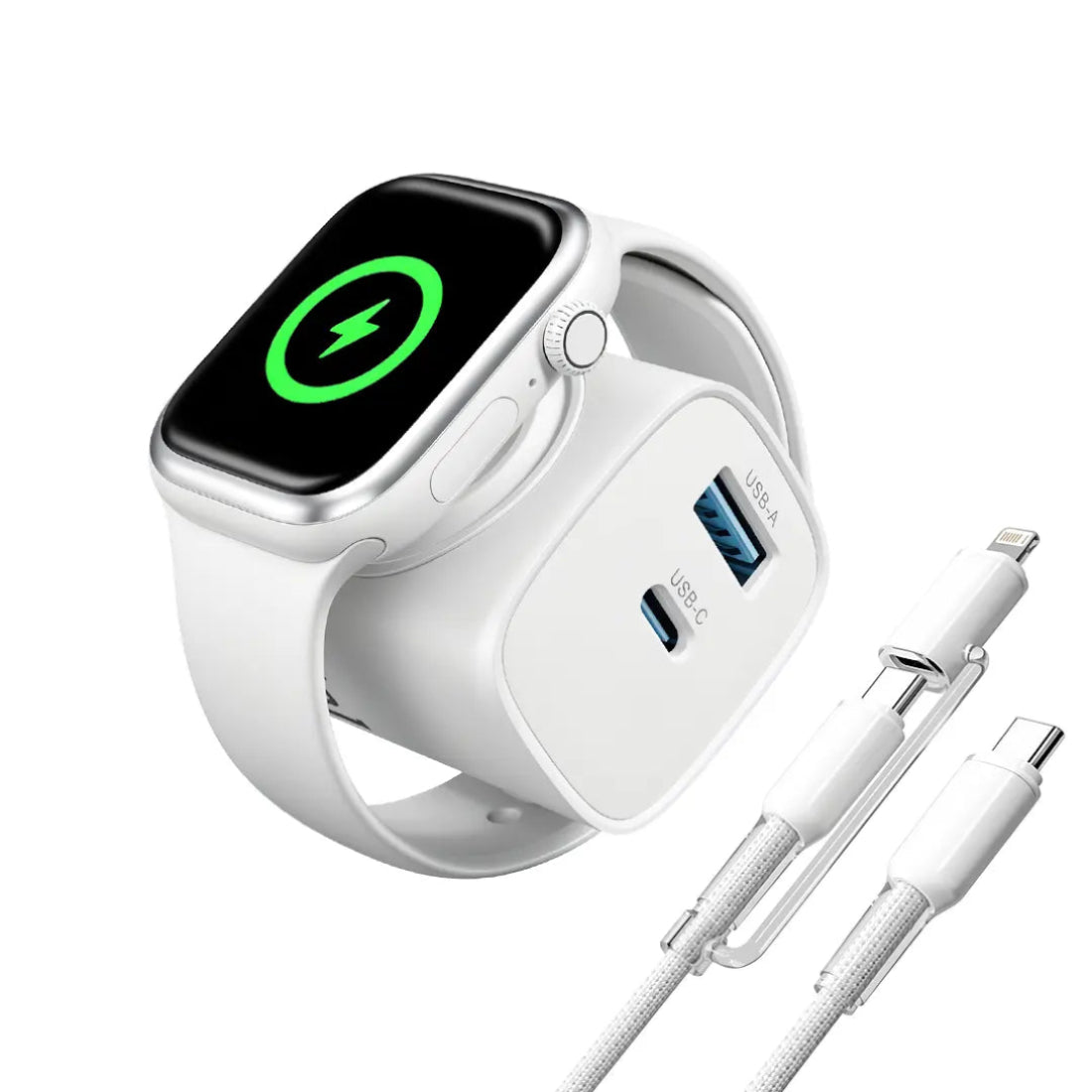 3-In-1 Fast Charging Block with Built-In Magnetic Watch Charger for Iphone, Apple Watch, and Wireless Earbuds,Back to School,Back to School Haul